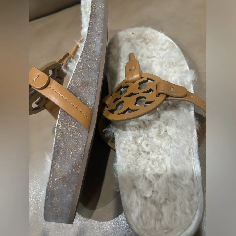 Tory Burch miller cloud shearling sandals